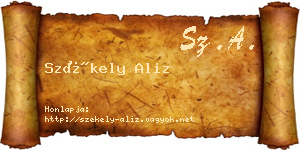 Székely Aliz névjegykártya